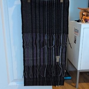 Raffi Black and Purple Striped Scarf
